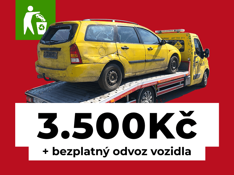 Odtah autovraku zdarma s bonusem